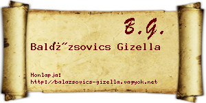 Balázsovics Gizella névjegykártya